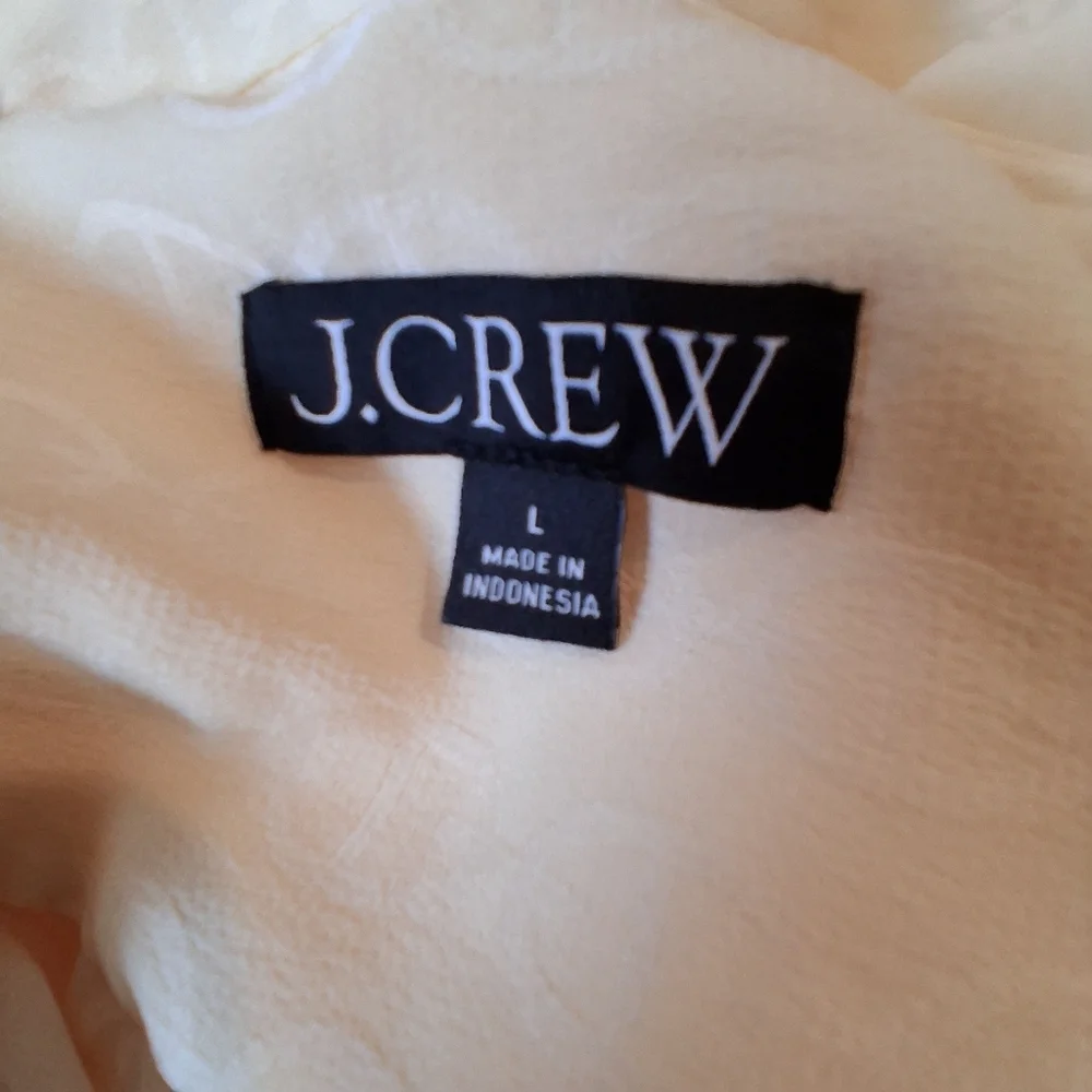 J.Crew Drapey Jacquard Print Button Down Blouse NWOT Size Large